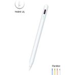 Fuchsia iPad Uyumlu Çocuk Boy Eğime Duyarlı ve Avuç İçi Reddetmeli Aktif Dokunmatik Tablet Kalemi Beyaz