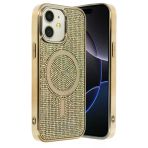 Fuchsia İphone 11 İle Uyumlu Helen Kablosuz Şarj Özellikli Gold Kapak