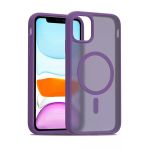 Fuchsia İphone 11 Pro Max İle Uyumlu Jota Kablosuz Şarj Özellikli Derin Mor Kapak