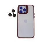 Fuchsia İphone 14 Pro İle Roblox Lens Standlı Kapak - Bordo Uyumlu Kılıf