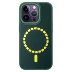 Fuchsia İphone 14 Pro İle Uyumlu Hbc-156 Forum Magneticsafe Kapak - Koyu Yeşil Kılıf