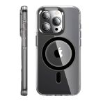Fuchsia İphone 14 Pro İle Uyumlu Kılıf Crystal Siyah Kablosuz Şarj Özellikli Kapak