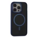 Fuchsia İphone 14 Pro İle Uyumlu Rocky Kablosuz Şarj Özellikli Lacivert Kılıf