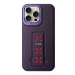 Fuchsia İphone 14 Pro Max İle Uyumlu Hbc-248 Lima Derin Mor Standlı Kapak