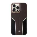 Fuchsia İphone 14 Pro Max İle Uyumlu Hbc-264 Lambor Karbon Fiber Titan Gri Sport Kapak