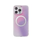Fuchsia İphone 14 Pro Max İle Uyumlu Tanya Desen 1 Kablosuz Şarj Özellikli Kapak