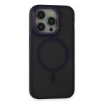 Fuchsia İphone 14 Pro Max Uyumlu Rocky Kablosuz Şarj Özellikli Derin Mor Kılıf