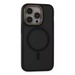 Fuchsia İphone 14 Pro Max Uyumlu Rocky Kablosuz Şarj Özellikli Siyah Kılıf