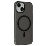 Fuchsia İphone 15 İle Uyumlu Plus Tuna Siyah Pc Slim Kablosuz Şarj Özellikli Kapak