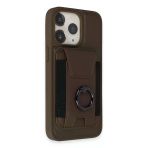 Fuchsia İphone 15 Pro İle Uyumlu Hbc-228 Havana Titan Gri Magnet Kartvizitli Kapak