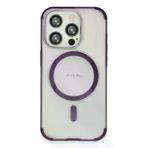 Fuchsia İphone 15 Pro İle Uyumlu Hilton Derin Mor Kablosuz Şarj Özellikli Kapak