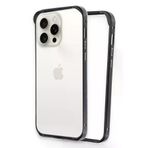 Fuchsia İphone 15 Pro İle Uyumlu Land Bumper Siyah Koruma Kapak