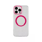 Fuchsia İphone 15 Pro İle Uyumlu Tanya Desen 6 Kablosuz Şarj Özellikli Kapak