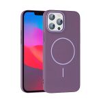 Fuchsia İphone 15 Pro Max İle Uyumlu Broş Mor Kablosuz Şarj Özellikli Kapak