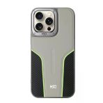 Fuchsia İphone 15 Pro Max İle Uyumlu Hbc-264 Lambor Natural Grey Karbon Fiber Sport Kapak