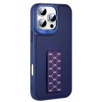 Fuchsia İphone 15 Pro Max İle Uyumlu Hbc-265 Madrid Lacivert Kablosuz Şarj Özellikli Standlı Kapak