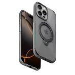 Fuchsia İphone 15 Pro Max İle Uyumlu Hbc-338 Andes Gri Kablosuz Şarj Özellikli Standlı Kapak