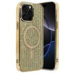 Fuchsia İphone 15 Pro Max İle Uyumlu Helen Gold Kablosuz Şarj Özellikli Kapak
