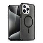 Fuchsia İphone 15 Pro Max İle Uyumlu Star Siyah Kablosuz Şarj Özellikli Kapak