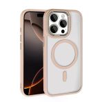 Fuchsia İphone 15 Pro Max İle Uyumlu Terea Gold Kablosuz Şarj Özellikli Kapak
