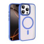 Fuchsia İphone 15 Pro Max İle Uyumlu Terea Mavi Kablosuz Şarj Özellikli Kapak