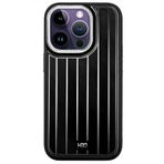 Fuchsia iPhone 15 Pro Max Kılıf HBC-190 Kolaj Kapak - Siyah