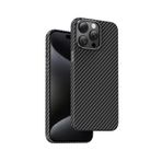 Fuchsia iPhone 15 Pro Max Manyetik Şarj Uyumlu Kevlar Siyah Kılıf