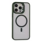 Fuchsia İphone 15 Pro Max Uyumlu Roblox Lens Koyu Yeşil Kablosuz Şarj Özellikli Standlı Kılıf