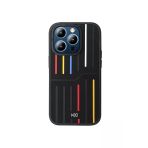 Fuchsia İphone 15 Pro Uyumlu Hbc-221 Roma Siyah Kılıf