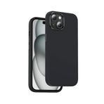Fuchsia iPhone 15 Uyumlu Rosana Silikon Kılıf Siyah