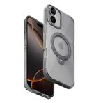 Fuchsia İphone 16 İle Uyumlu Hbc-338 Andes Gri Kablosuz Şarj Özellikli Standlı Kapak