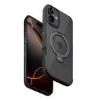 Fuchsia İphone 16 İle Uyumlu Hbc-338 Andes Siyah Kablosuz Şarj Özellikli Standlı Kapak