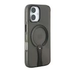 Fuchsia İphone 16 İle Uyumlu Hbc-354 Kunlun Siyah Standlı Kablosuz Şarj Özellikli Kapak