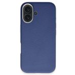 Fuchsia İphone 16 İle Uyumlu Wonder Lacivert Deri Kablosuz Şarj Özellikli Kapak