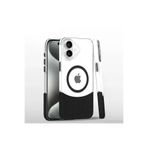 Fuchsia İphone 16 Plus İle Uyumlu Carbon Puzzle Siyah Kablosuz Şarj Özellikli Kapak