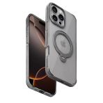 Fuchsia İphone 16 Pro İle Uyumlu Hbc-338 Andes Gri Kablosuz Şarj Özellikli Standlı Kapak