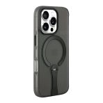 Fuchsia İphone 16 Pro İle Uyumlu Hbc-354 Kunlun Siyah Standlı Kablosuz Şarj Özellikli Kapak