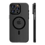 Fuchsia İphone 16 Pro İle Uyumlu Line Siyah Kablosuz Şarj Özellikli Kapak