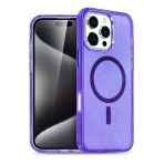 Fuchsia İphone 16 Pro İle Uyumlu Star Mor Kablosuz Şarj Özellikli Kapak