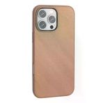 Fuchsia İphone 16 Pro İle Uyumlu Wonder Bronz Deri Kablosuz Şarj Özellikli Kapak
