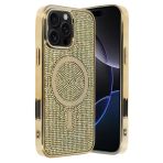 Fuchsia İphone 16 Pro Max İle Uyumlu Helen Gold Kablosuz Şarj Özellikli Kapak