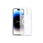 Fuchsia İphone 16 Pro Max İle Uyumlu Jota Şeffaf Kablosuz Şarj Özellikli Kapak
