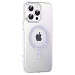 Fuchsia İphone 16 Pro Max Uyumlu Move Taşlı Lila Kablosuz Şarj Özellikli Kapak