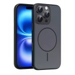 Fuchsia İphone 16 Pro Max Uyumlu Neva Siyah Kablosuz Şarj Özellikli Kapak