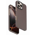 Fuchsia iPhone 16 Pro Uyumlu Lens Standlı Manyetik Şarj Özellikli Kevlar Gold Telefon Kılıfı
