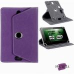 Fuchsia Lenovo Tab M10 Hd (2.nesil) 10.1 Inç Uyumlu Fuchsia 360° Dönebilen Standlı Kapaklı Universal Tablet Kılıfı - Mor