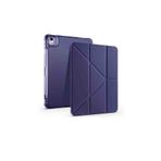 Fuchsia M2 Çip iPad Air 13 Uyumlu Kalem Bölmeli Trifolding Akıllı Tablet Kılıfı Lacivert