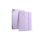 Fuchsia M2 Çip iPad Air 13 Uyumlu Kalem Bölmeli Trifolding Akıllı Tablet Kılıfı Lila