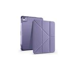 Fuchsia M2 Çip iPad Air 13 Uyumlu Kalem Bölmeli Trifolding Akıllı Tablet Kılıfı Mor
