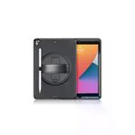 Fuchsia Qpen iPad 10.2 inç 7. Nesil Uyumlu Hand Strap Gri Tablet Kılıfı